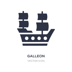 galleon icon on white background. Simple element illustration from Transport concept.