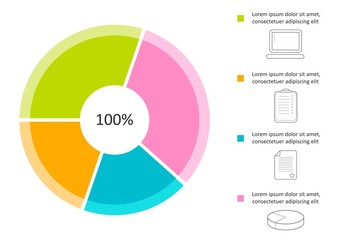 Minimal infographic brochure template. Pages with diagram, graph and chart elements. Statistical data visualization concept. Vector illustration for presentation, statistics report, website, banner.