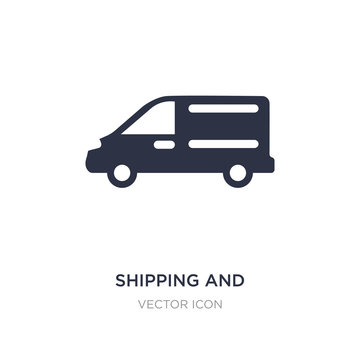 shipping and delivery icon on white background. Simple element illustration from Transport concept.