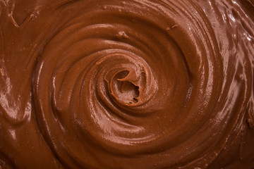 Macro photo of chocolate cream or spread