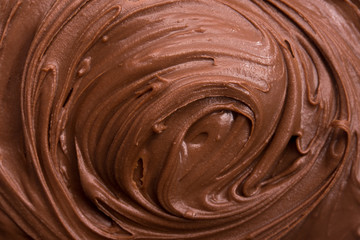 Macro photo of chocolate cream or spread