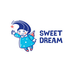 Sweet dream. Logo template.