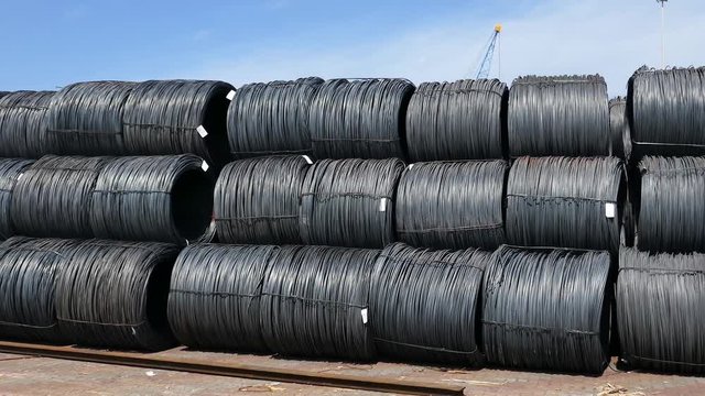 Construction steel rod coil