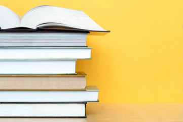 stack book on table