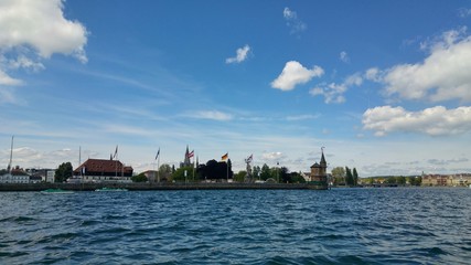 Konstanz am Bodensee, Hafen vom Wasser aus