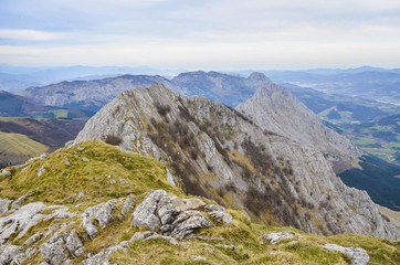  Landscape from the top of the Anboto, vizcaya, Basque country, Spain