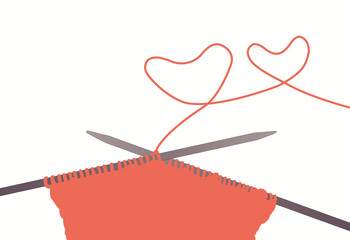 knitting wool silhouette vector