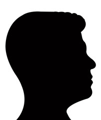 a man head silhouette vector