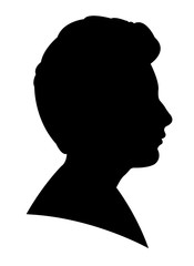 a man head silhouette vector