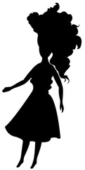 a baby doll silhouette vector