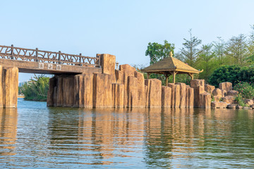 Lifting straight bridge in Confucius Cultural City, Suixi, Guangdong Province