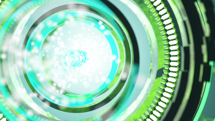 Fantastic space station Cosmic abstract background