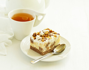 Chocolate Cake with caramel and nuts.