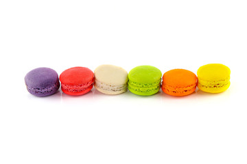 Cake macaron or macaroon on  white background