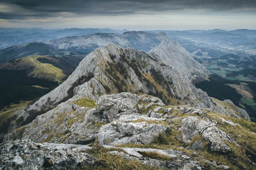  Landscape from the top of the Anboto, vizcaya, Basque country, Spain