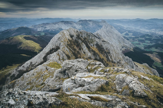  Landscape from the top of the Anboto, vizcaya, Basque country, Spain