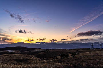 高ボッチ高原の夕焼け