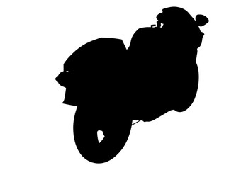 silhouette sport motorcycle vector