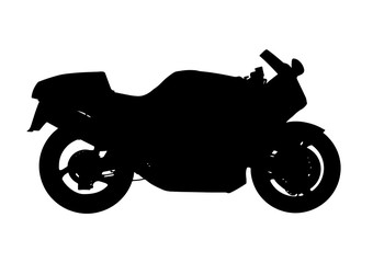 silhouette sport motorcycle vector