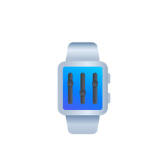configuration with smart watch app, vector