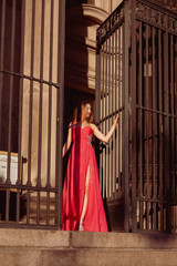 young woman in traditional dress