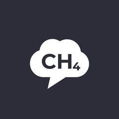 methane emissions, CH4 icon