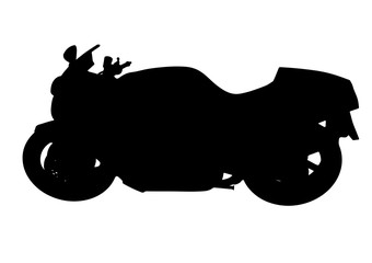 silhouette sport motorcycle vector