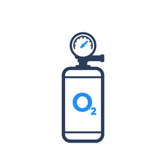 oxygen tank icon on white