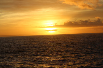 sunset over the sea