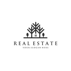 real estate with trees logo