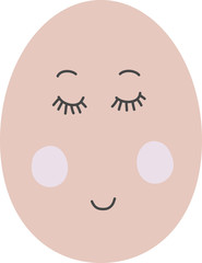 Cute easter egg, vector illustration for posters