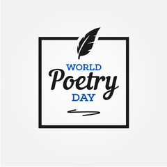 World Poetry Day Vector Design