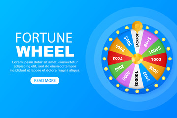 Roulette 3d fortune. Wheel fortune for game and win jackpot. Online casino concept. Internet casino marketing.