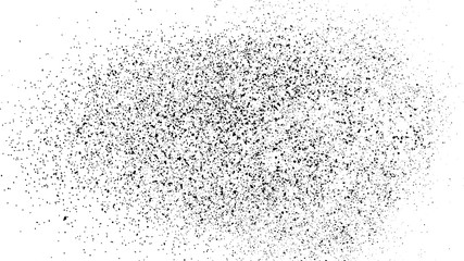 Black Grainy Texture Isolated On White Background. Dust Overlay. Dark Noise Granules. Digitally Generated Image. Vector Design Elements, Illustration, Eps 10.