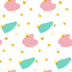 Cute Brush Paint Grunge Seamless Pattern