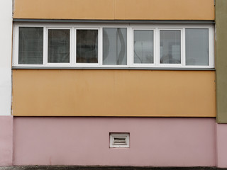 glazed balcony of a residential high-rise building