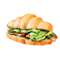 hamburger on white background