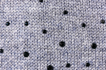 Gray background of knitted