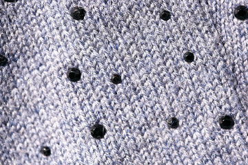 Gray background of knitted