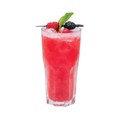 cocktail with strawberry and mint