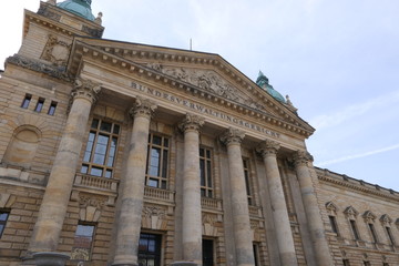 Fototapeta na wymiar Side view to the Federal Administrative Court (Bundesverwaltungsgericht) in Leipzig, Germany