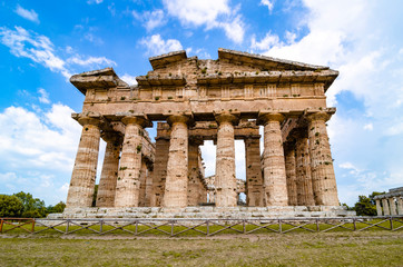 Paestum , Temple of Neptune or Hera II. Italy