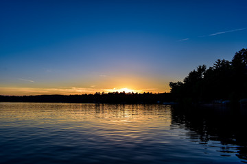 sunset on the lake