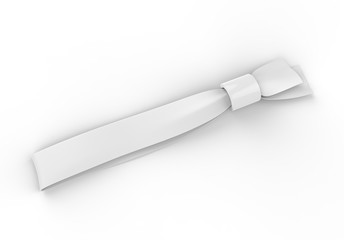 Blank fabric wristband for mock up design. 3d render illustration