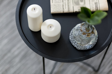 Side table and decorative accessories