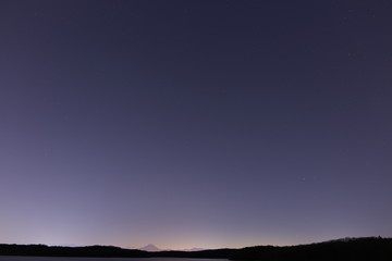 富士山と夜空