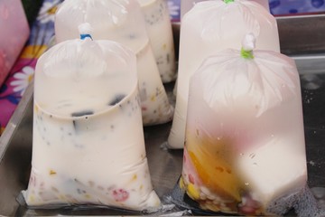 soy bean milk is tasty in the market