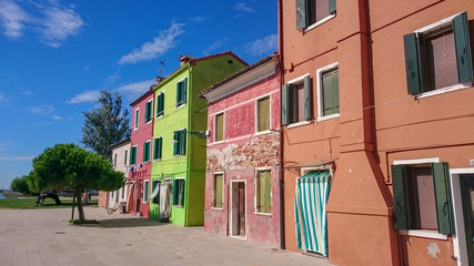 Colorful Venice Burano houses