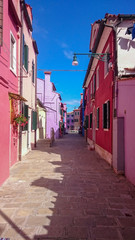Colorful Venice Burano houses