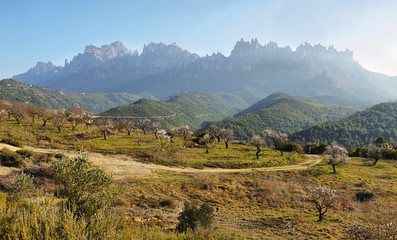 Naklejka premium Montserrat mountain (Catalonia, Spain)